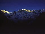 206 Fang , Annapurna I, Central, East, Roc Noir At Sunrise From Annapurna Sanctuary Base Camp